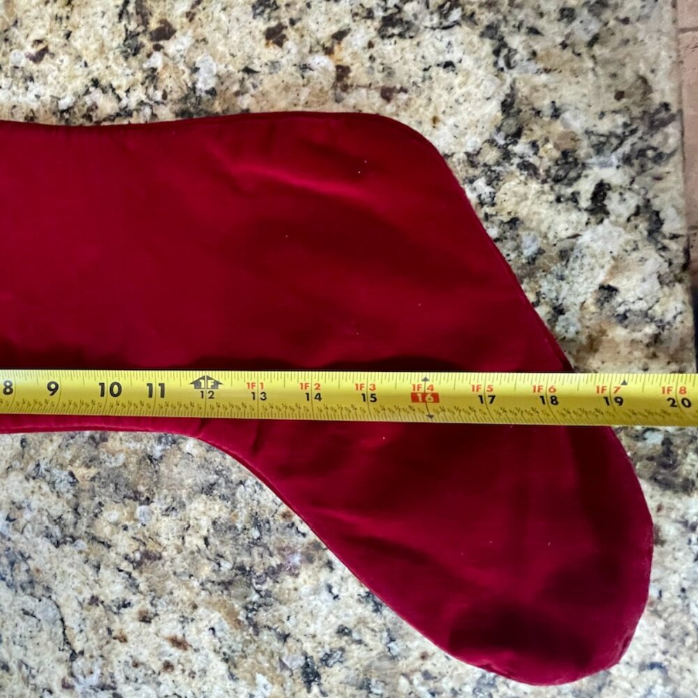 Embroidered Christmas Ribbon Stocking (large) - Picture 4 of 5